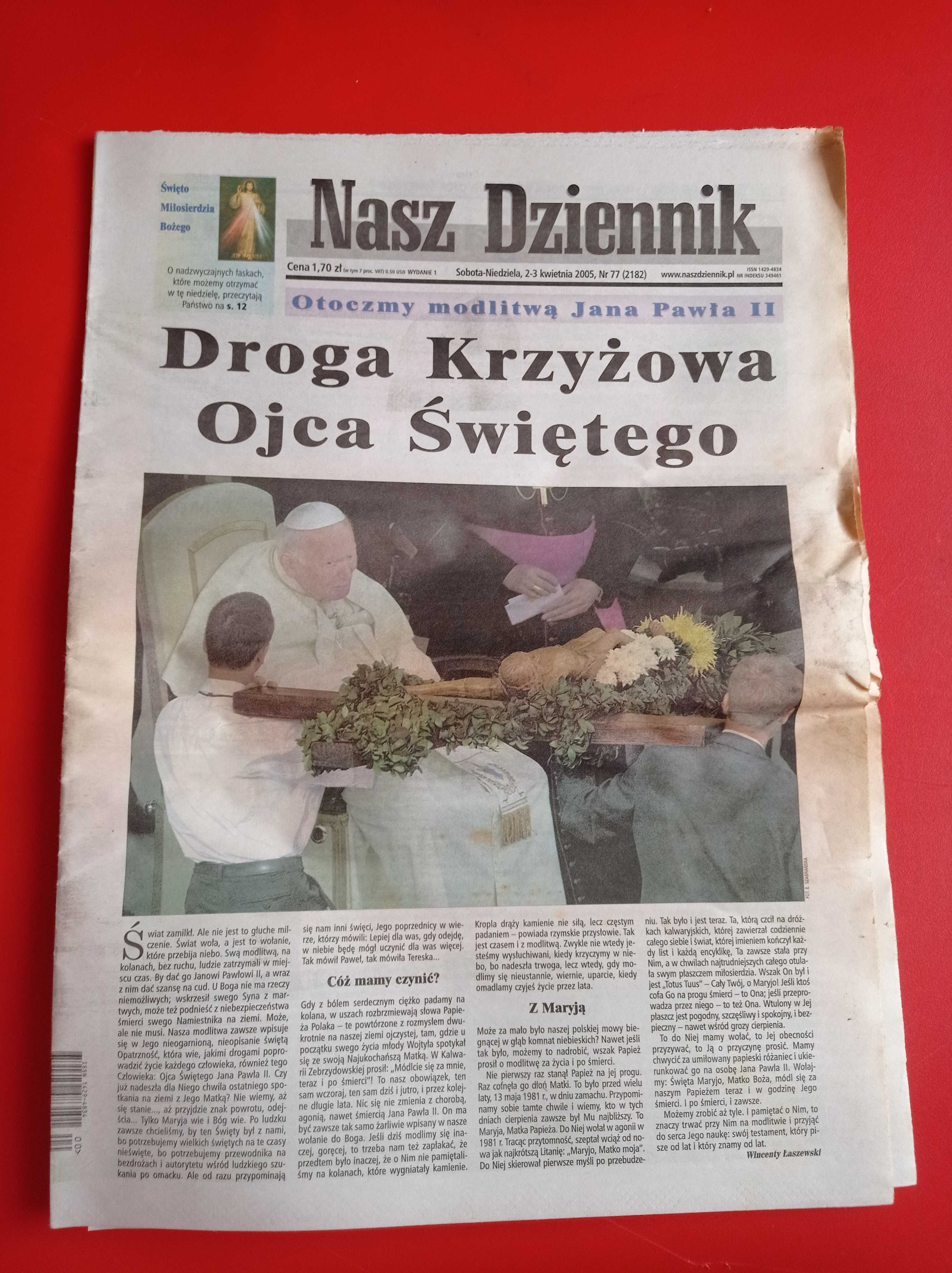 Nasz Dziennik, nr 77/2005, 2-3 kwietnia 2005, Papież Jan Paweł II