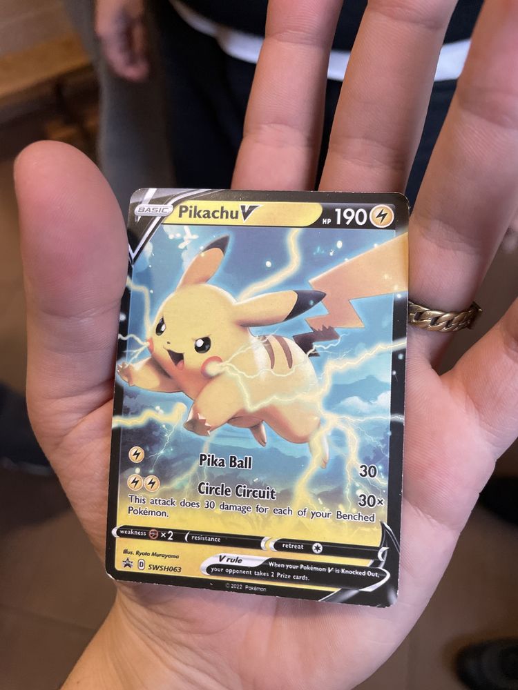 Pikachu V basic pokemon card