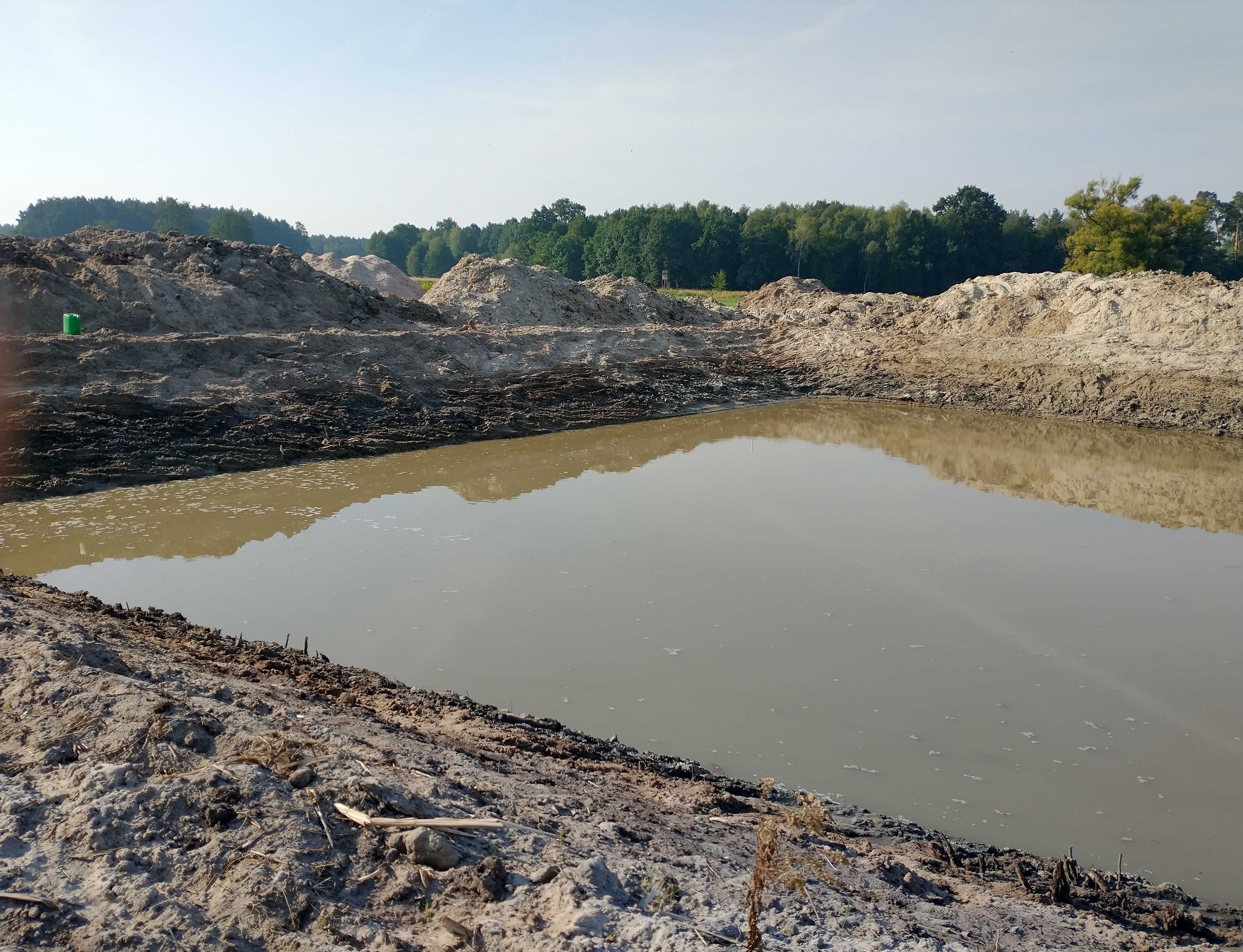 Kopanie, Czyszczenie stawów Lekka koparka linowa Odmulanie Pogłębianie