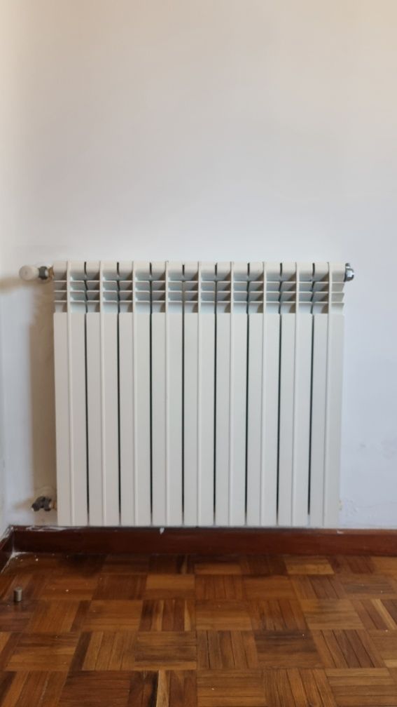 Conjunto de caldeira e 7 radiadores
