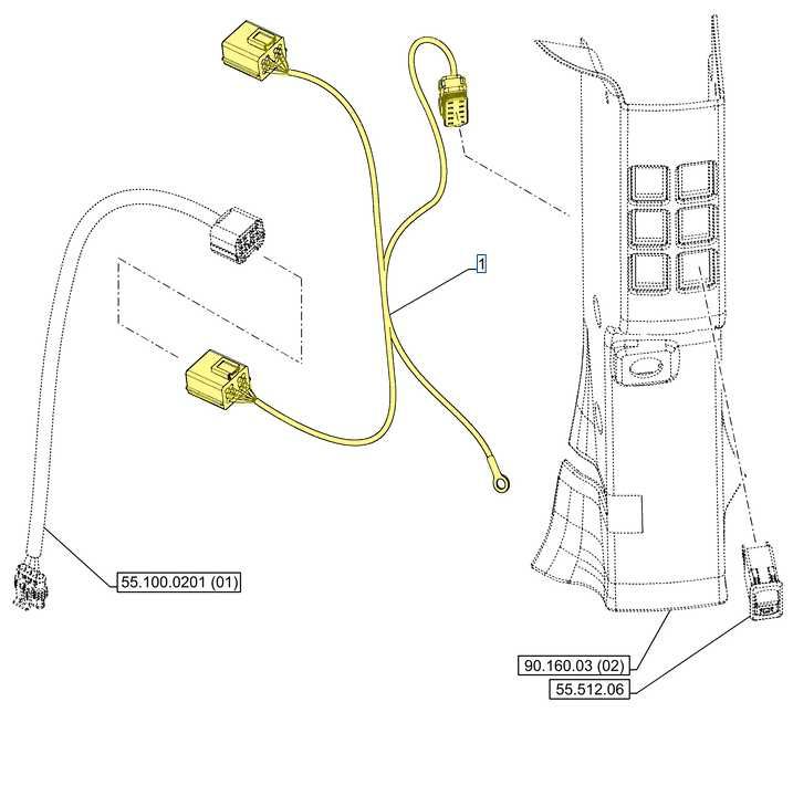 Wiązka elektryczna New Holland, Case, Steyr 8439.1543 ORYGINAŁ CNH