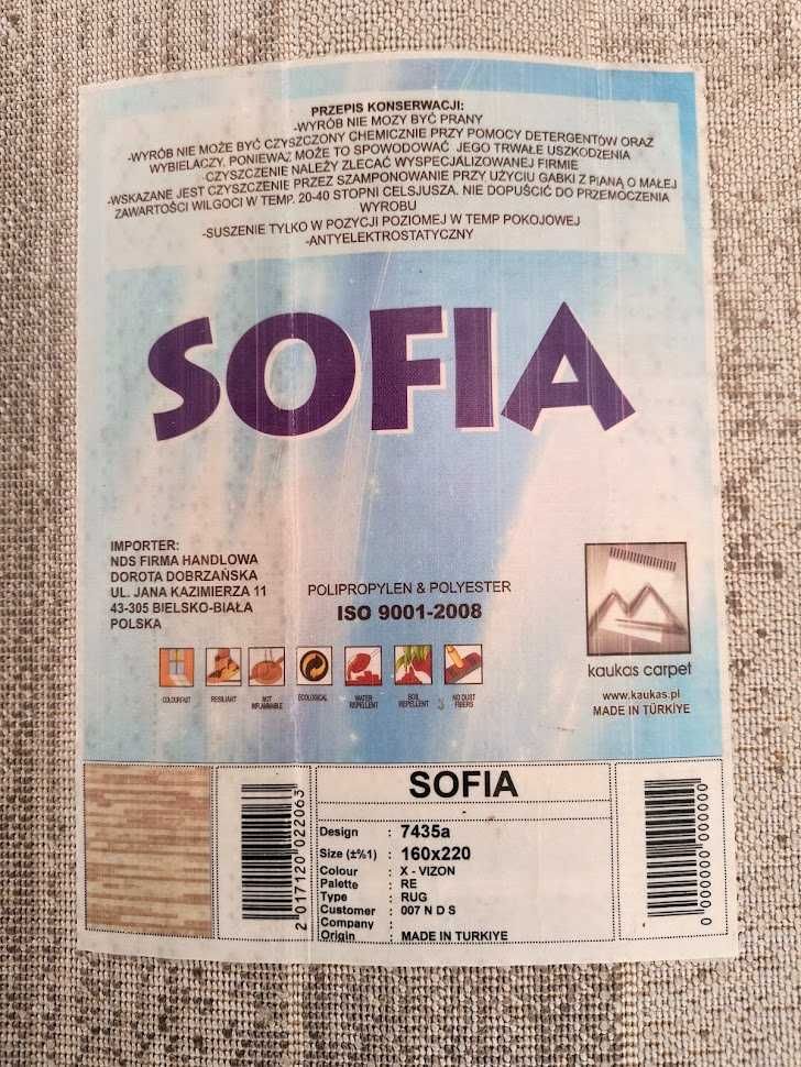Dywan SOFIA 7435a, 160x220, beż- jasno szary