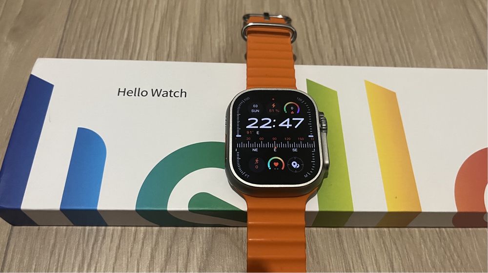 Hello Watch 3+ jak Apple Watch Ultra stan bdb komplet