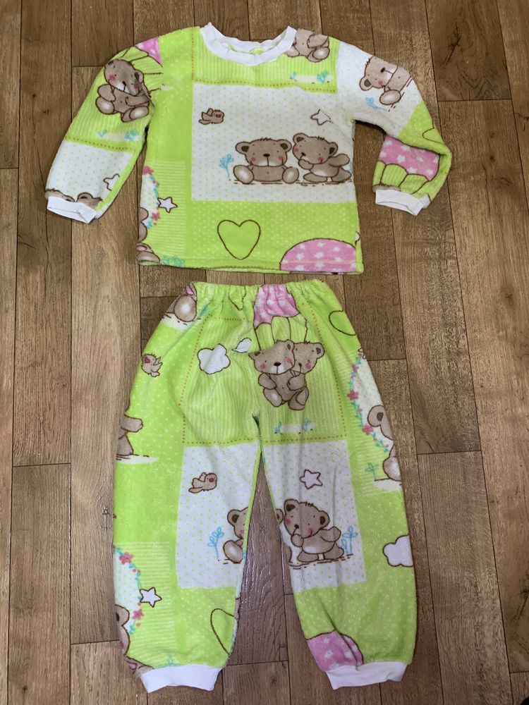 Теплая детская пижама на девочку 7-8 лет 122-128 см
