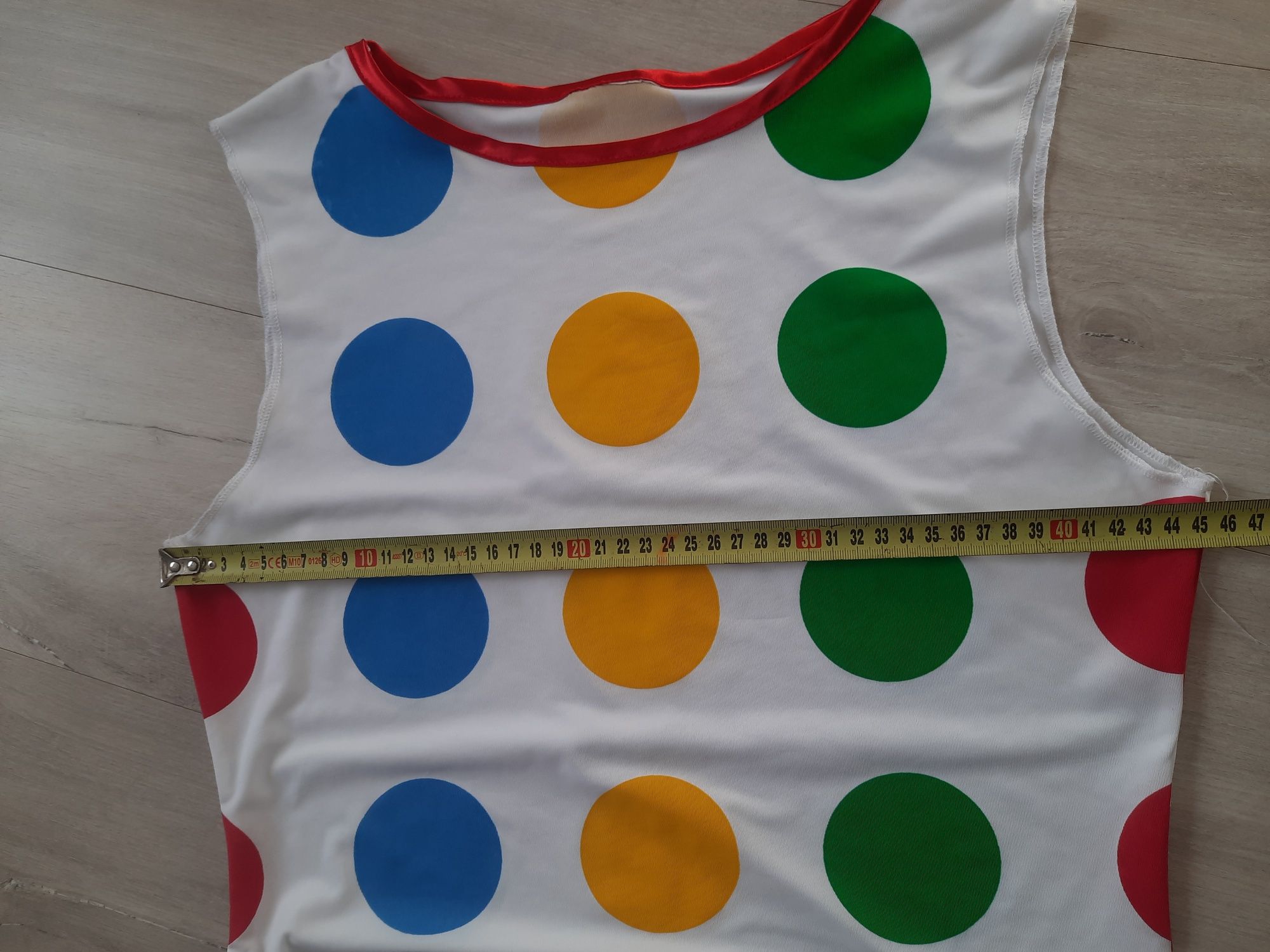 Twister sukienka strój przebranie + peruka M, 38