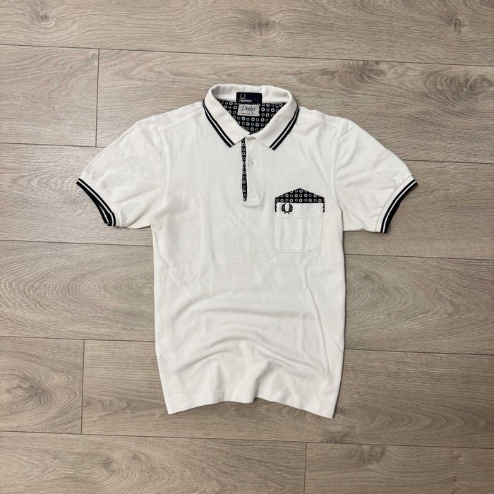 Екслюзивна Біла Футболка поло Фред Перрі Fred Perry x Drake's Розмір S