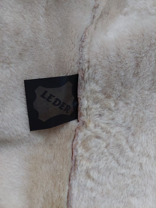NOWY Kożuch męski XXL skóra i wełna owcza - Leder