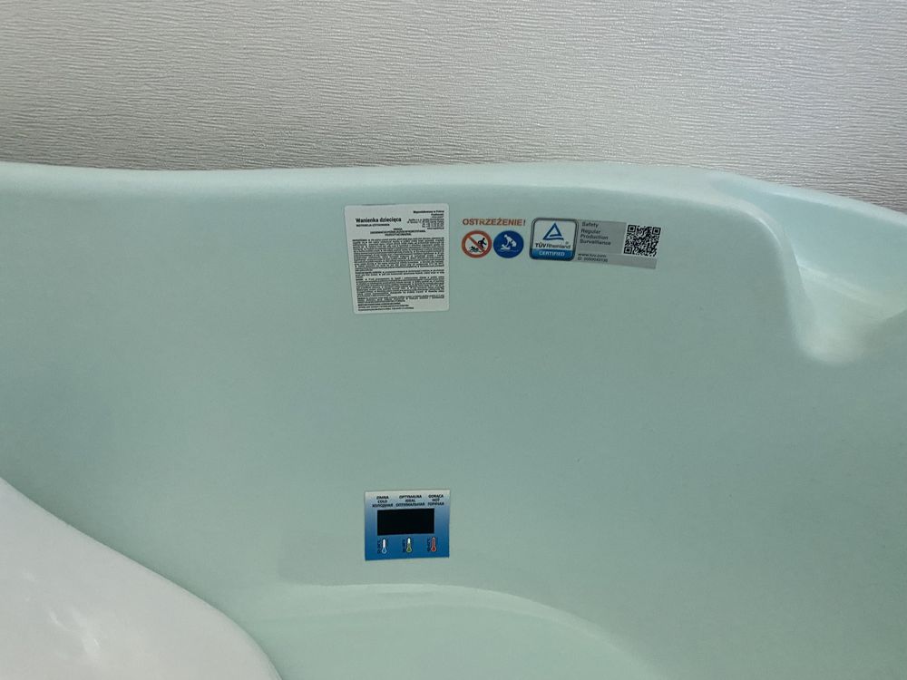 Ванночка Tega Baby LUX зі зливом, кріслом і термометром