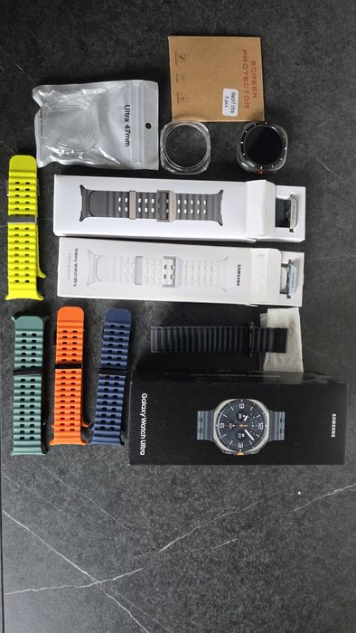 IGUAL A NOVO Samsung Galaxy Whatch 7 Ultra LTE titanium  + 7 bracelete