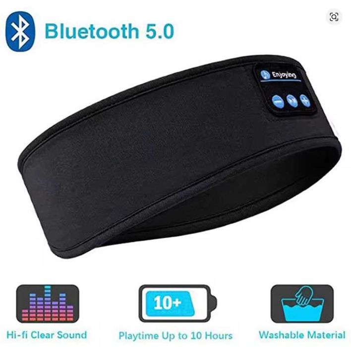 Opaska Bluetooth Na Głowę Do Biegania Spania Na Oczy Bezprzewodowa