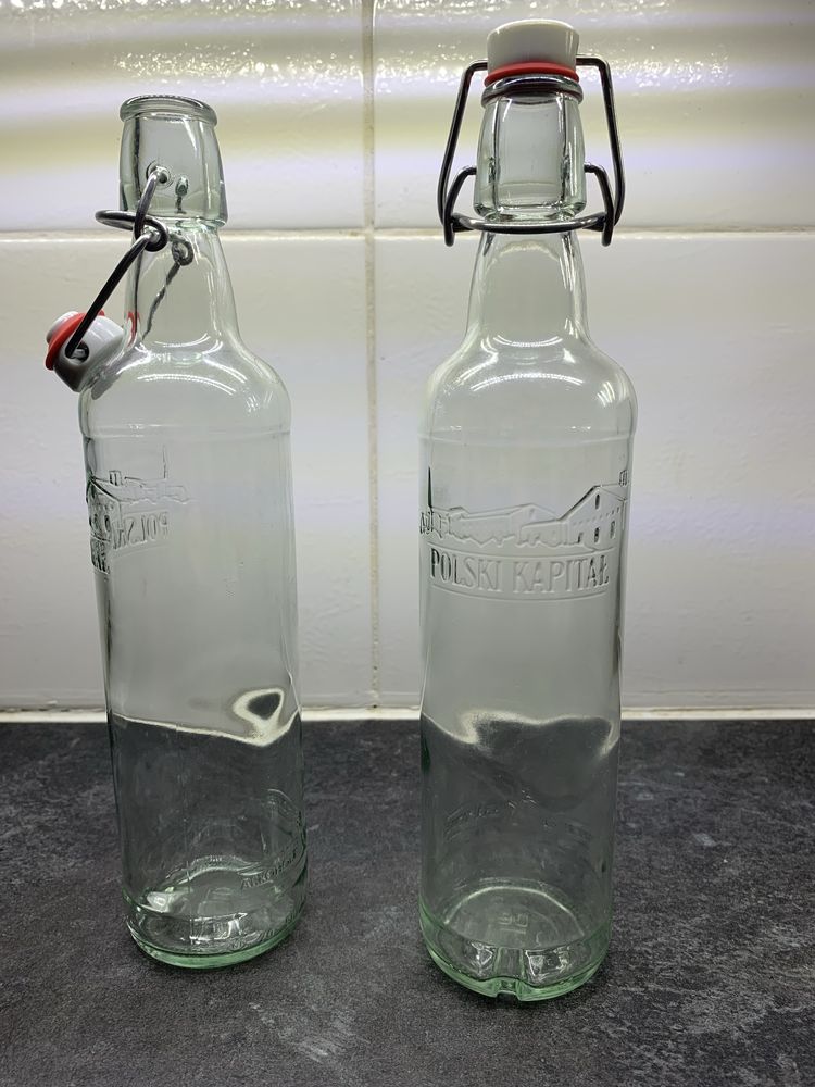 Butelki z kapslem 0,5l po alkoholu kraftowym