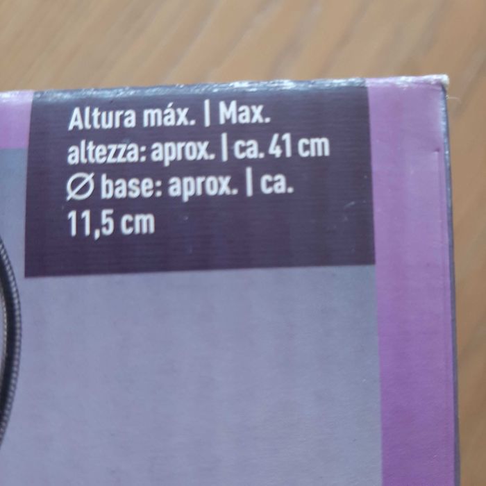 NOVO Candeeiro LED de Mesa Preto