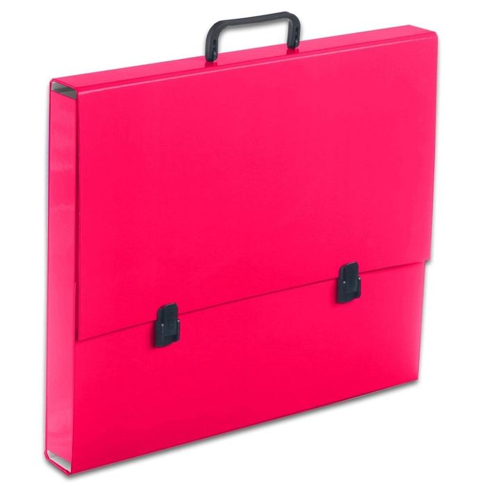 Teczka z rączką A3 wąska 2cm róż malinowy Penmate ,464x394 mm