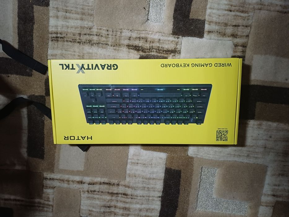 Клавиатура проводная Hator Gravity X TKL Orange USB Black. Новая.