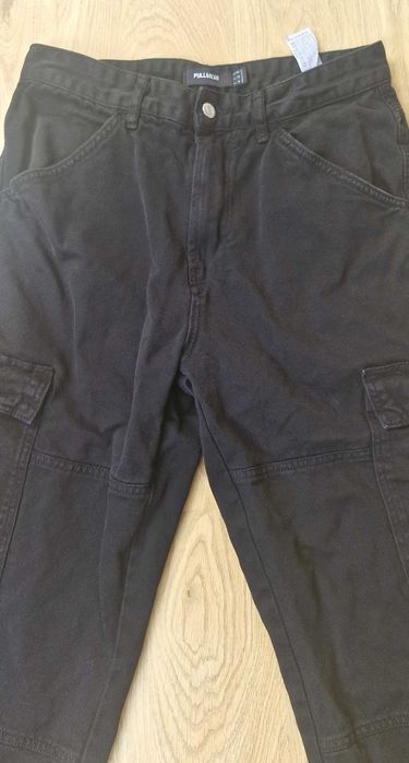 szerokie spodnie cargo bojówki + GRATIS !