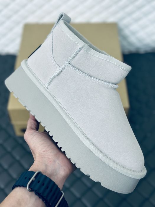 Ugg ultra mini latte zamsh platform Угг ультра міні змшеві на платформ