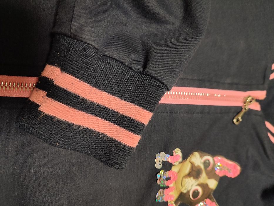 Śliczna bluza bejsbolówka z pieskiem r.134/140