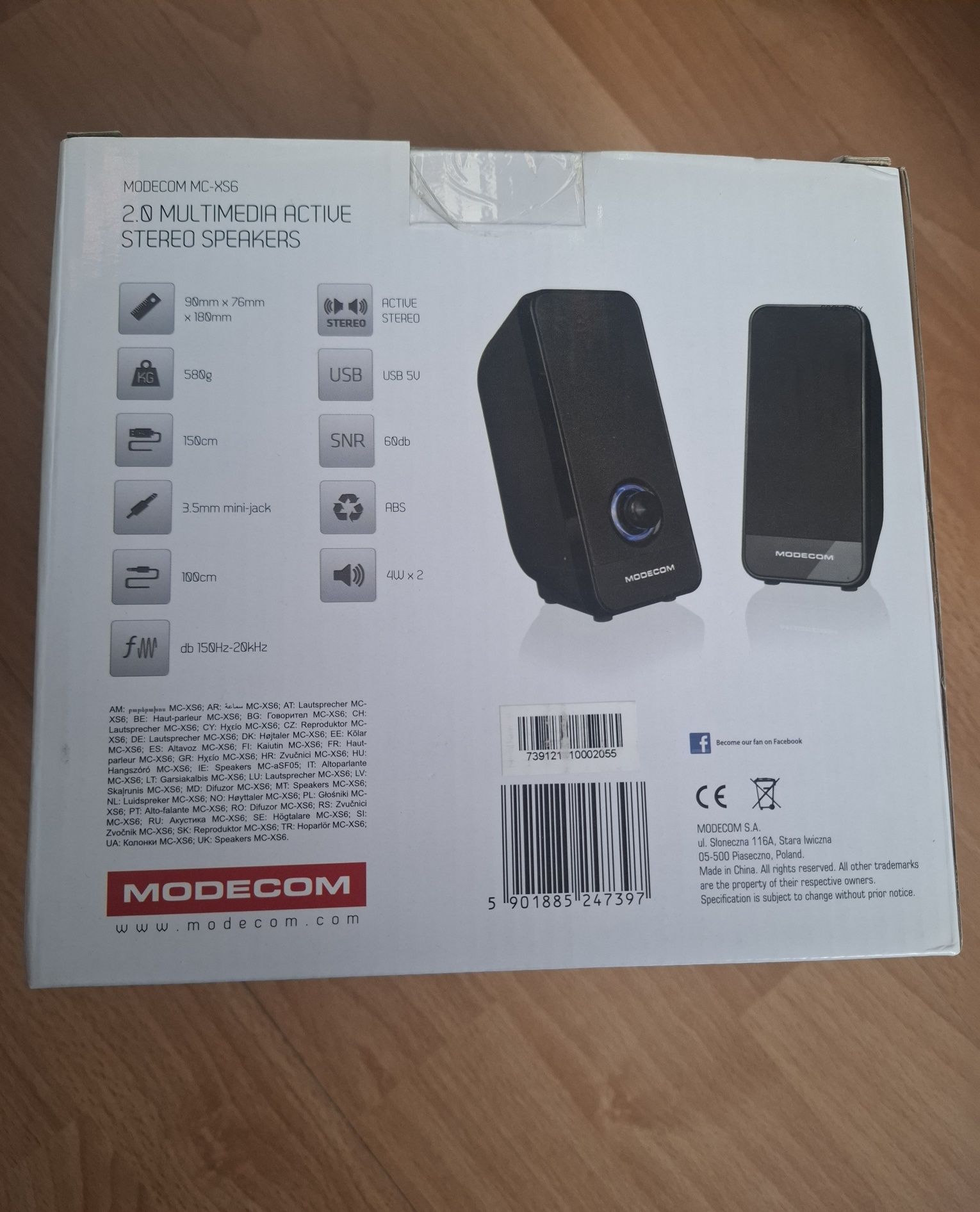 NOWE Głośniki Modecom MC-XS6 2.0 multimedia active stereo speakers