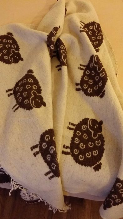 Manta 100% pura lã virgem -  Ovelhas