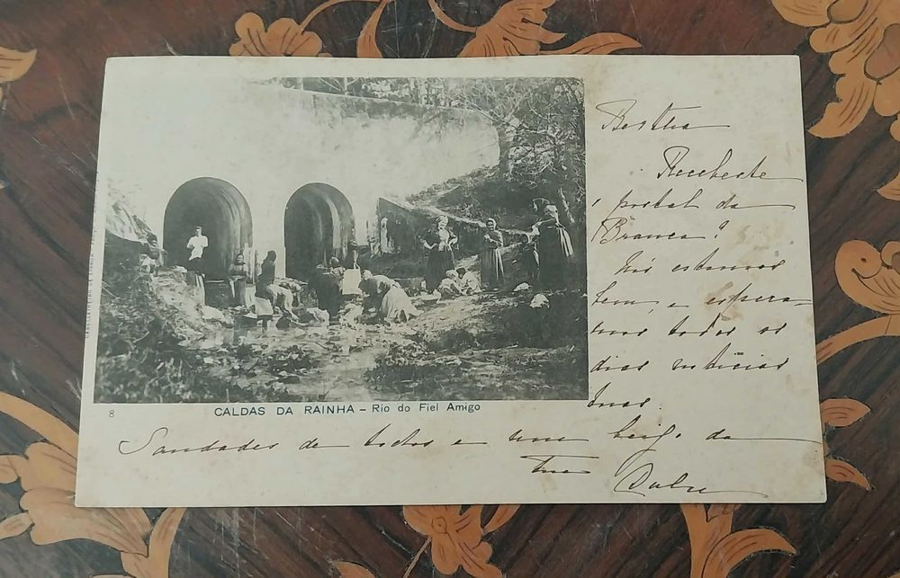 Raro Bilhete Postal de Caldas da Rainha "Rio do Frei Amigo"