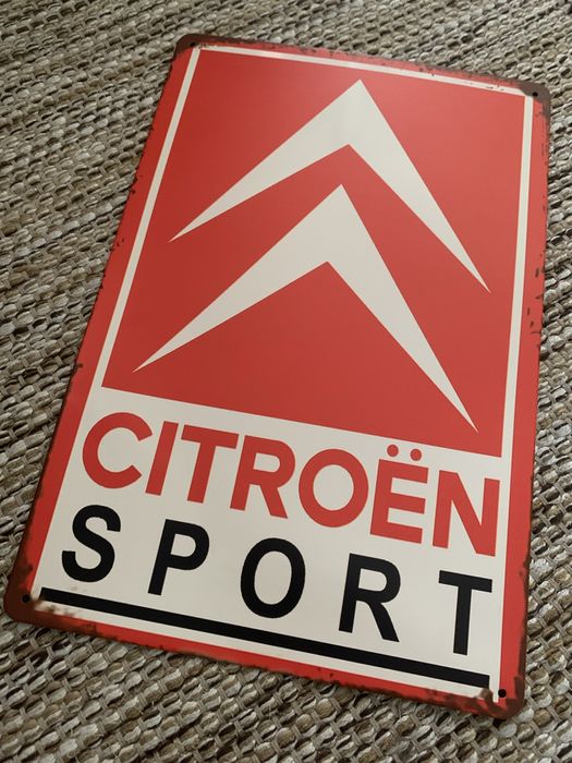 Placa metalica estilo vintage retro Citroen Sport
