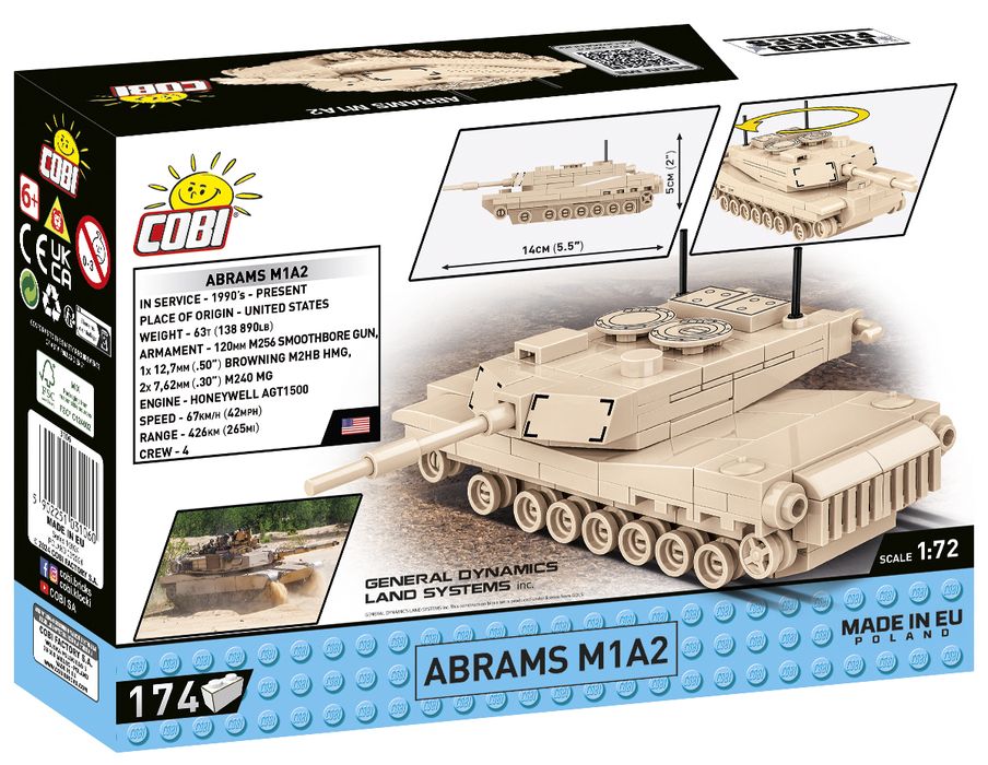 Klocki Cobi 3106 Czołg Abrams M1A2 Armed Forces 174 El.