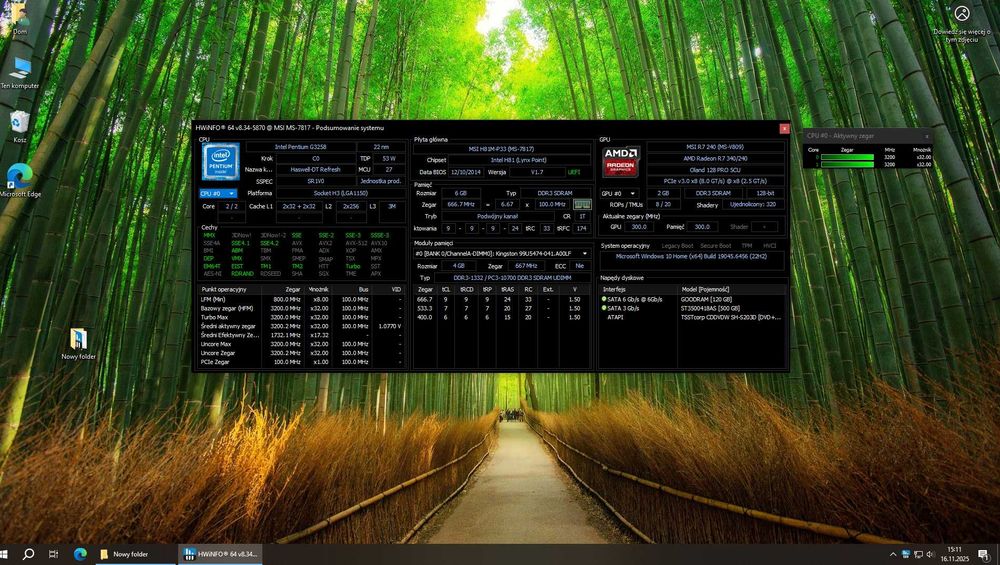 Komputer stacjonarny Intel G3258