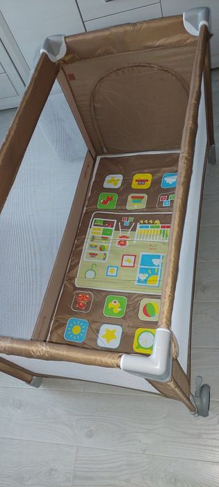 Ліжко манеж Carrello Piccolo Gold Grey White