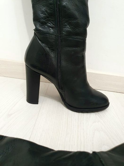 Шкіряні чоботи ботфорти