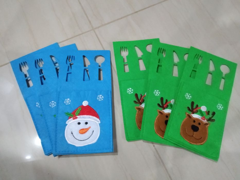 Etui świąteczne na sztućce