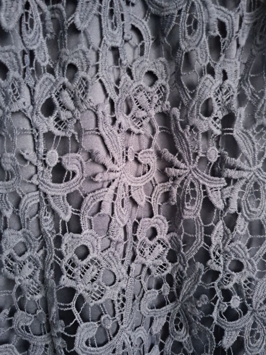 Granatowa koronkowa sukienka (rozmiar36)