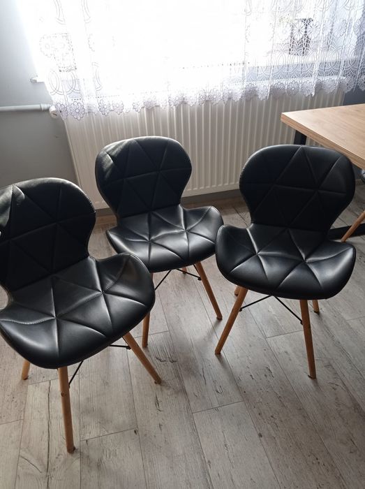 6 krzeseł z eko skóry