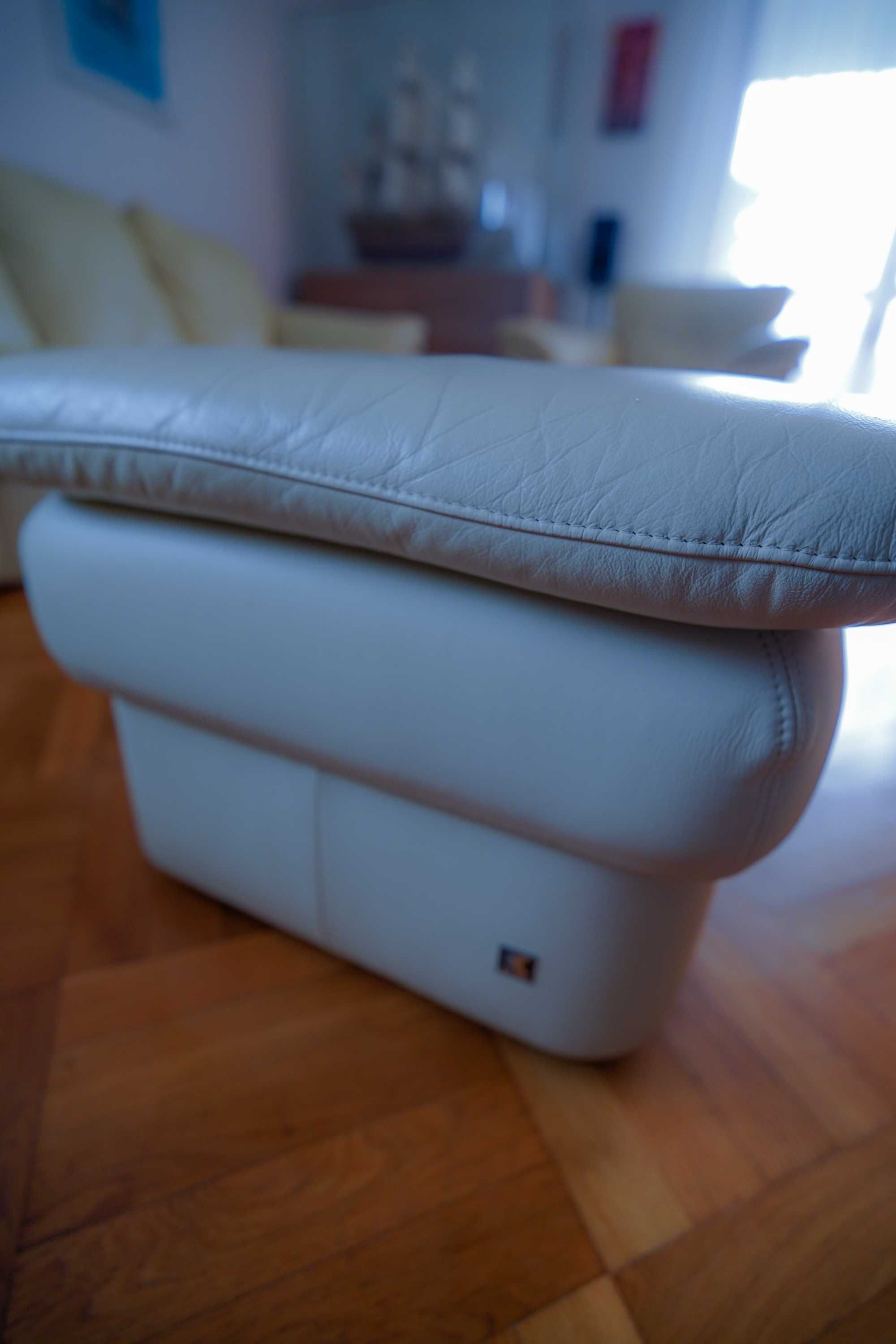 Kler skórzane fotele, sofa, ława