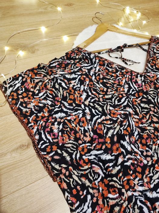 Panterkowa modna tunika sukienka damska plus size XL bawełna cotton