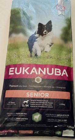 Сухий корм  Eukanuba Senior для собак S/M Lamb & Rice  12 кг