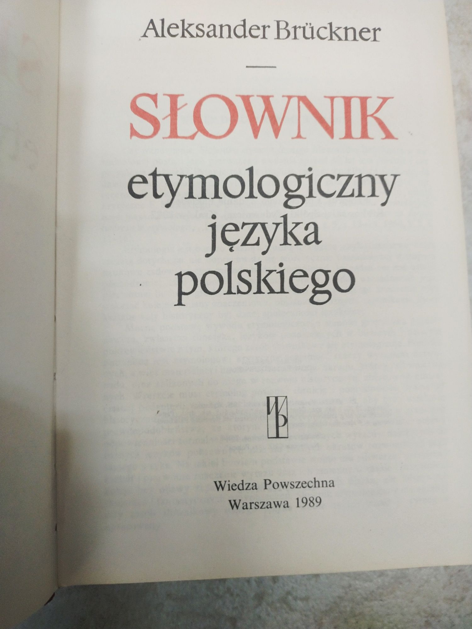 Słownik etymologiczny Aleksander Bruxkner