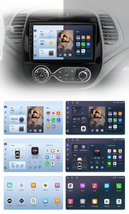 Radio Android do Renault Captur 2016 - 2019 CarPlay, 4GB, 64GB
