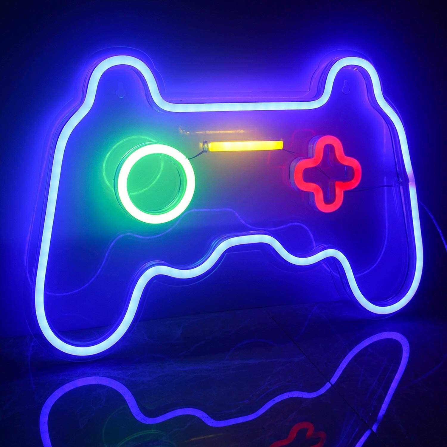 Sinal de Luz Néon LED - Comando Gaming - Decoração Néon LED