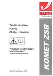 Tabele wysiewu Rauch ZS ZSB 900