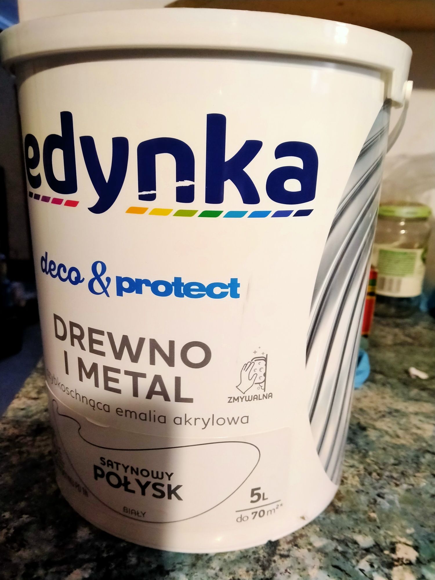Farba biała do drewna i metalu 5l