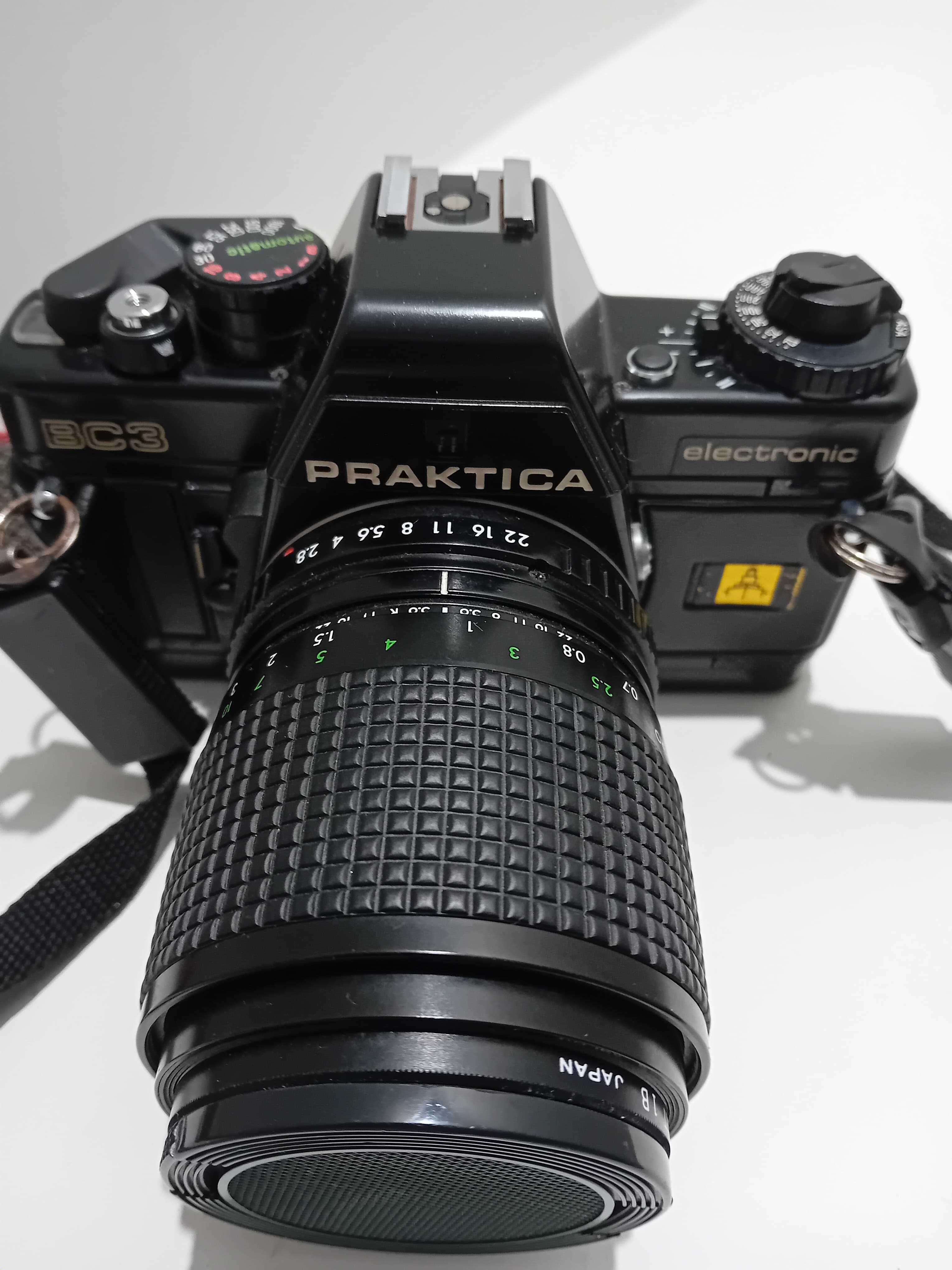 Praktica BC3 Electronic with Sigma 28-70mm f3.5-4.5 lens and strap