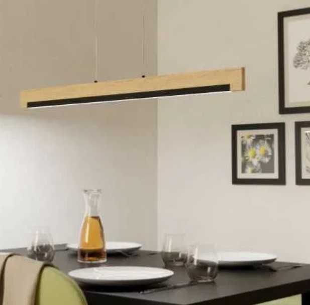Lampa wisząca LED EGLO 99293 Camacho metal/drewno 110 cm długości