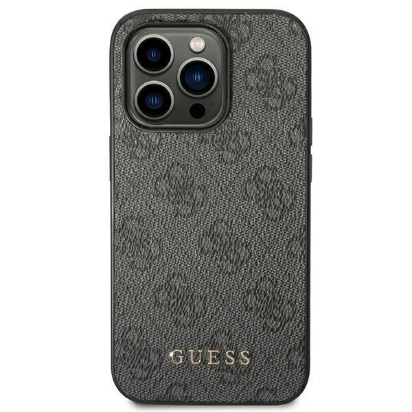 Etui Guess Guhcp14Lg4Gfgr Na Iphone 14 Pro - Szare 4G Metal Gold Logo