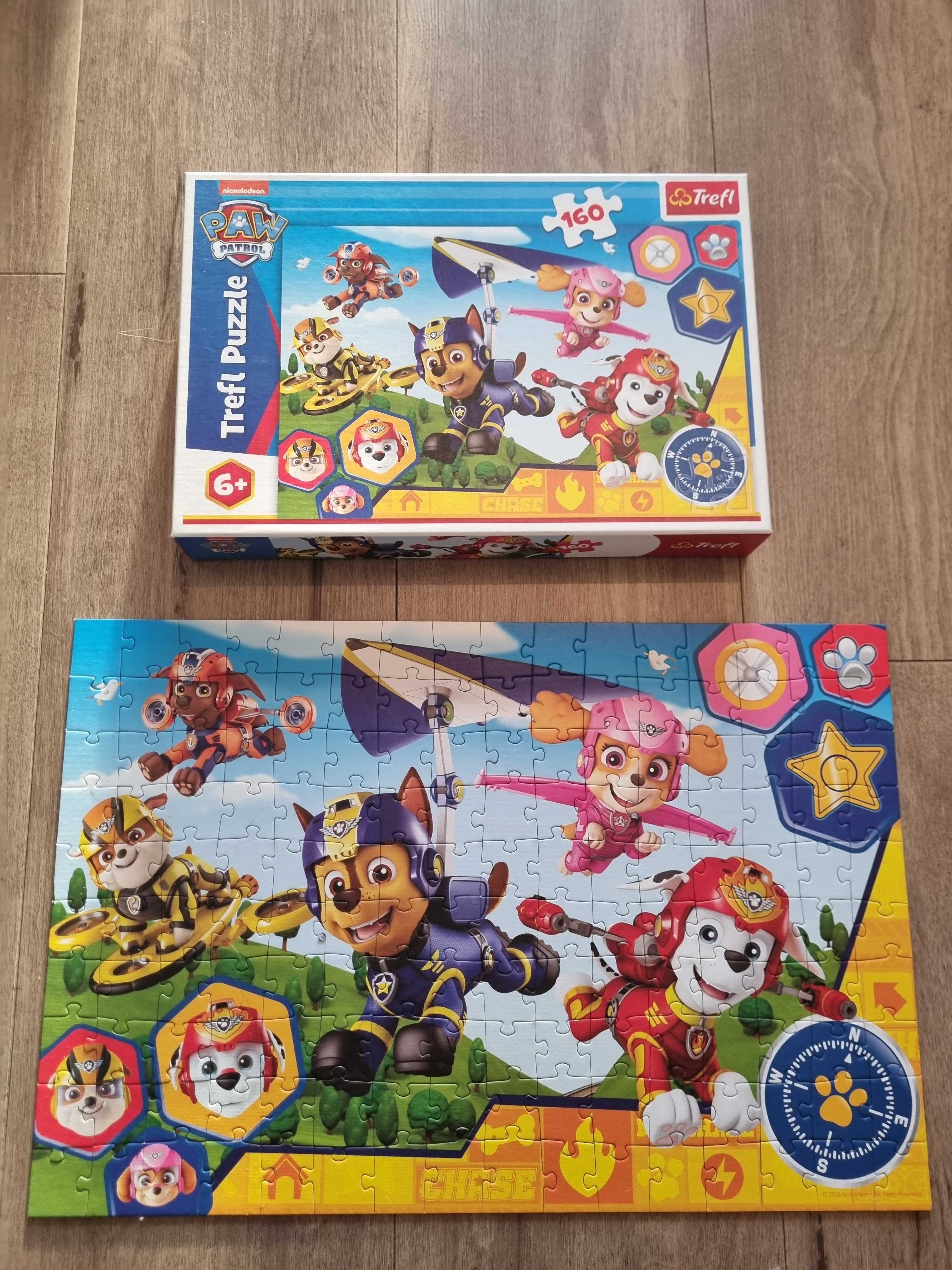 Podwójny zestaw puzzli Psi Patrol XXL 100 el i 160 el 6+