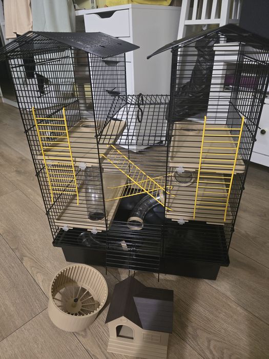 Klatka dla chomika z akcesoriami