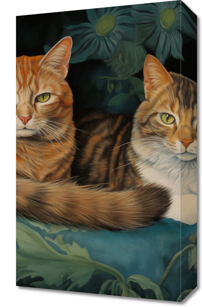Obraz 30x50cm Koty na Fotelu