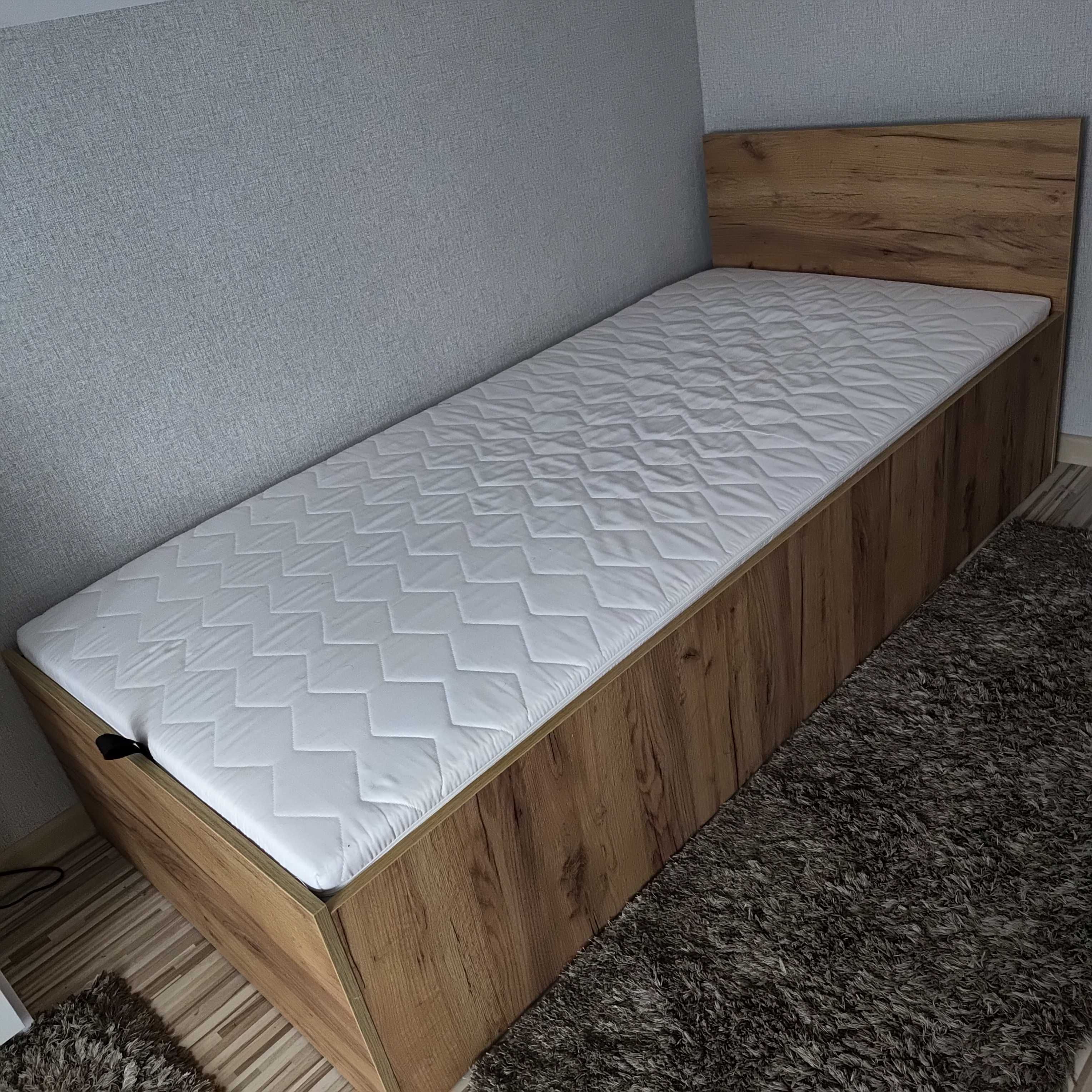 Łóżko 90x200 stelaż metalowy,plus materac