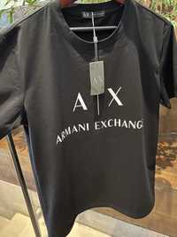 футболка Armani Exchange Колір чорний з принтом