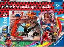 Miraculum Puzzle 3 x 49 el. Biedronka i Czarny Kot idealne na prezent