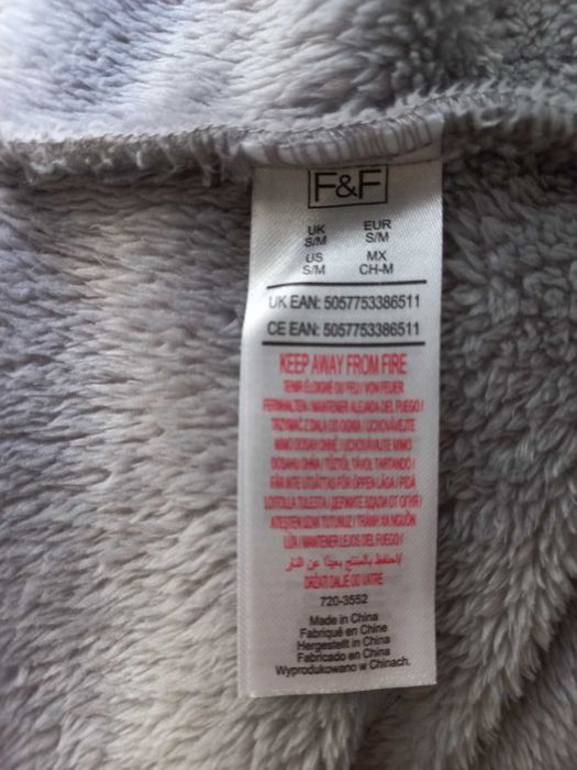 Теплий жіночий одяг для дому пончо, кофта f&f р. s-l оверсайз